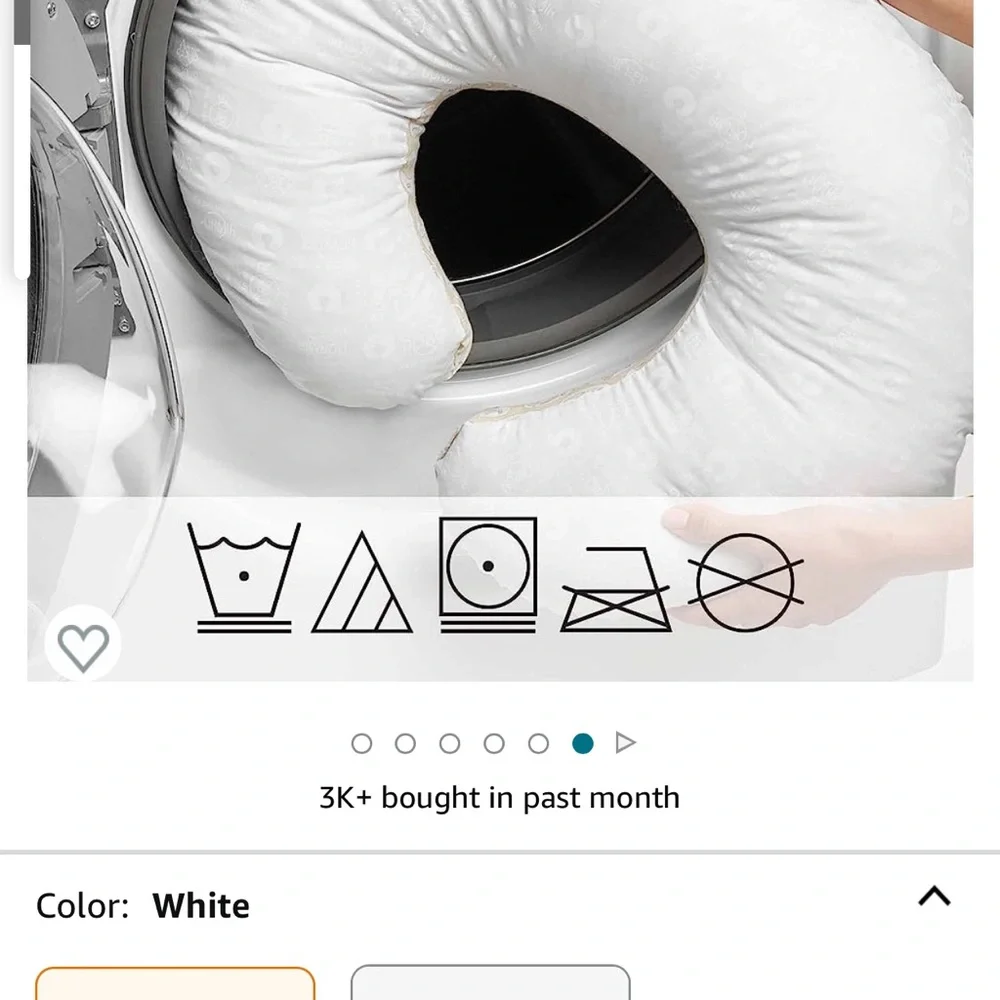 NWOT Boppy Bare Naked Original Support Nursing Pillow - Picture 5 of 6